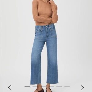 PAIGE Anessa Women's High-Rise Wide-Leg Jeans in Light Blue